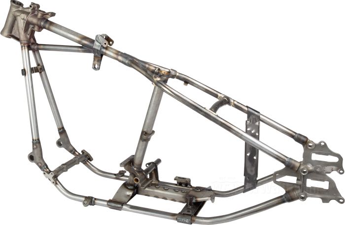 Telaio rigido »Straightleg« di VG Classic Frames & Parts; atto per Knucklehead/Big Twin Flathead 1947; acciaio / ghisa sferoidale, naturale; rake: 30 °; rimpiazza OEM HD 47000-40A; Paesi Bassi; peso lordo: 38 kg