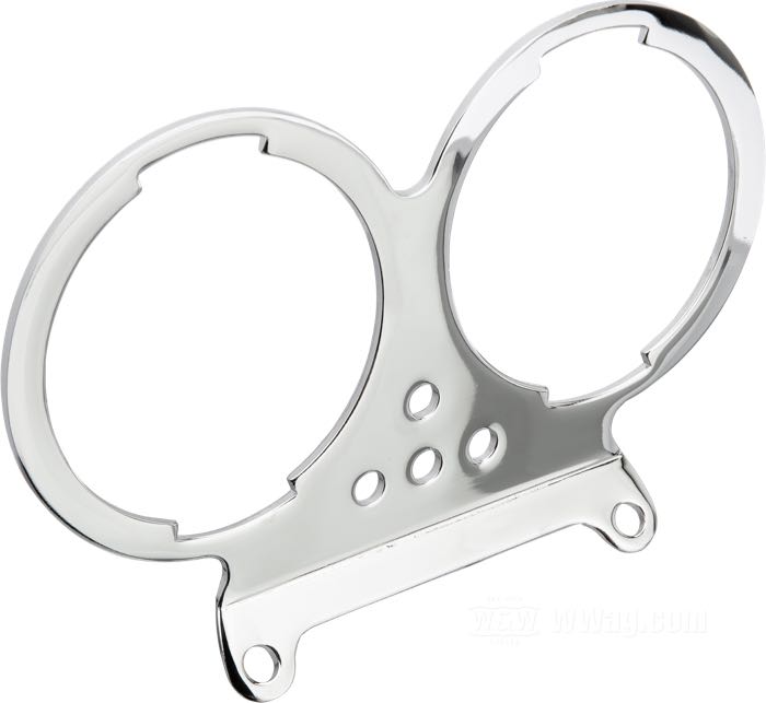 Soporte de montaje; para Cuentakilómetros / Cuentarrevoluciones; apropiado para FX, FXR, Sportster 1983-1994; acero, cromado, con 4 agujeros para luces de control; reemplaza OEM HD 67036-86, 67110-83, 67110-86 y 67161-86; peso bruto: 280 g