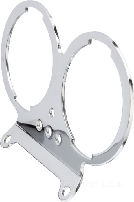 Soporte de montaje; para Cuentakilómetros / Cuentarrevoluciones; apropiado para FX, FXR, Sportster 1983-1994; acero, cromado, con 4 agujeros para luces de control; reemplaza OEM HD 67036-86, 67110-83, 67110-86 y 67161-86; peso bruto: 280 g