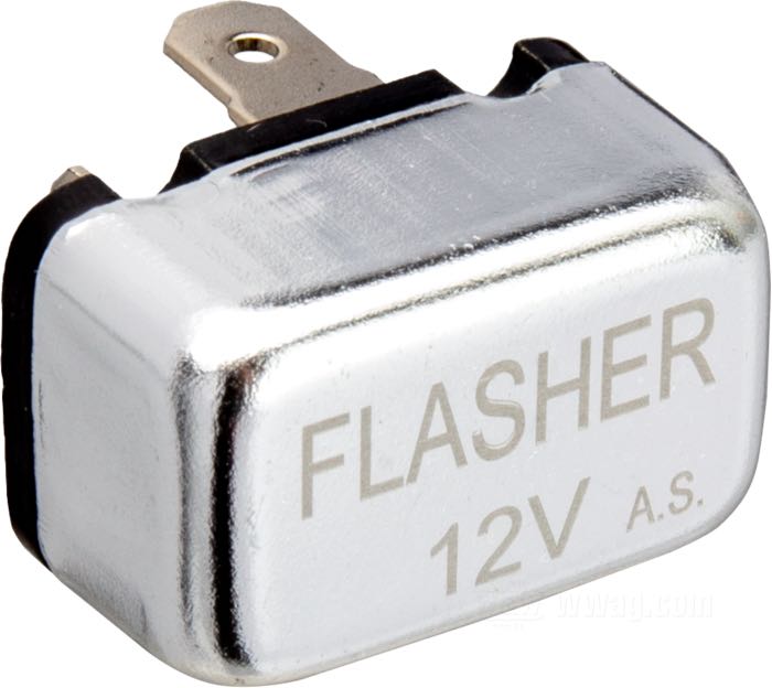 Flasher unit; aluminum / copper / phenolic paper; length x width: 31 x 19 mm; 12 V; 2 x 23 W; replaces OEM HD 68543-64A; gross weight: 12 g