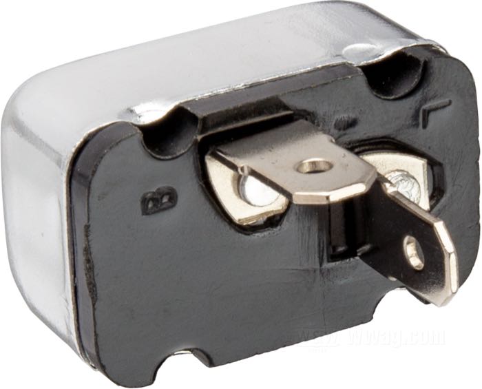 Flasher unit; aluminum / copper / phenolic paper; length x width: 31 x 19 mm; 12 V; 2 x 23 W; replaces OEM HD 68543-64A; gross weight: 12 g