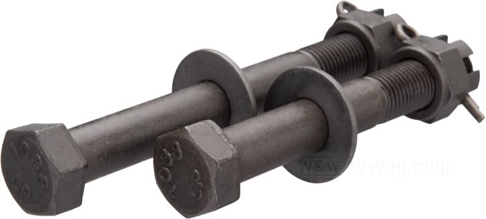 Kit de bulones de Colony; para soporte motor, abajo; apropiado para Big Twin OHV 1936-1957; acero, parkerizado, cabezas de los tornillos marcados con CP1038; reemplaza OEM HD 24791-36, 24794-36, 24797-36, 24800-36, 6395 y 528; EE. UU.; peso bruto: 298 g