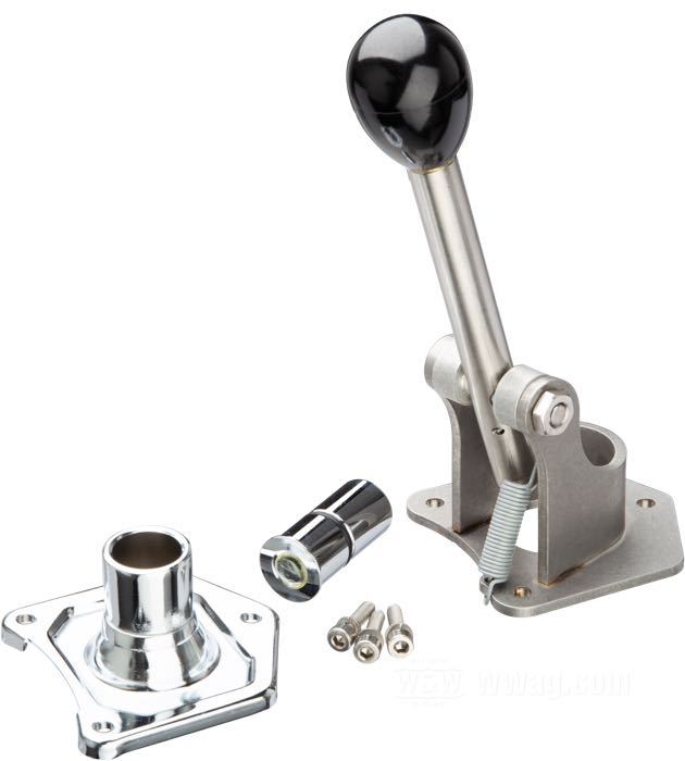 Armamento avviamento »Quick Stick« di Prism Supply Co.; atto per Sportster 1981-2021, Touring 1989-2016, Softail, Dyna 1989-2017; acciaio inox, burattato; peso lordo: 536 g