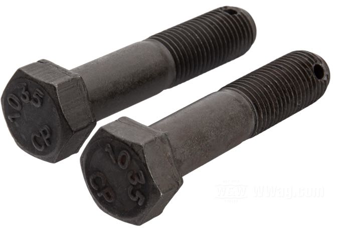 Kit boulonnerie de Colony; pour support moteur inférieur; adaptable à 750cc 1929-1952, Big Twin 1930-1936; acier, parkerisé, tête des boulons avec marque CP1035; hexagonal; remplace OEM HD 4379, 6395 et 7809; USA; poids brut: 180 g