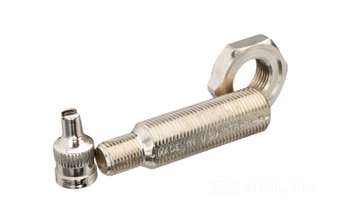 Ventilkappe »Schrader Style« von Strange Bird; Stahl, vernickelt; Nettogewicht: 24 g; ersetzt OEM HD 11567-25 und 96876-25; USA; Bruttogewicht: 27 g