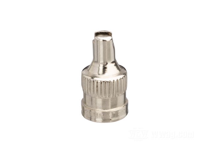 Ventilkappe »Schrader Style« von Strange Bird; Stahl, vernickelt; Nettogewicht: 24 g; ersetzt OEM HD 11567-25 und 96876-25; USA; Bruttogewicht: 27 g