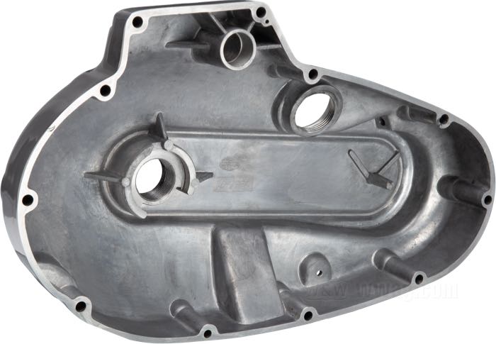 Outer primary chain guard; fits Sportster 1971-1976; cast aluminum, polished; gross weight: 1.78 kg