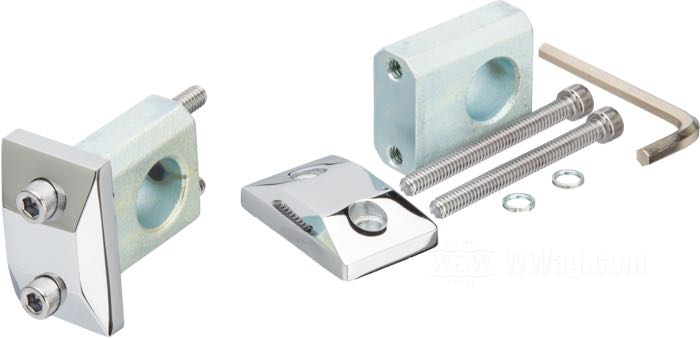 Sekundärketten- und -riemenspanner »Custom«; passend für OEM -Style Kastenschwingen an FXR Modellen 1982-1991; Stahl / Aluminiumguss, verchromt; ersetzt OEM HD 41533-91T; Bruttogewicht: 540 g