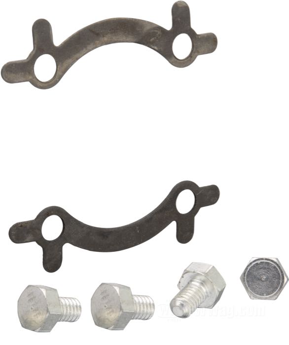 Mounting kit by Colony; for Air cleaner; fits Big Twins with Linkert carburetors 1956-1965; steel, parkerized; replaces OEM HD 3625, and 29060-56; USA; gross weight: 30 g