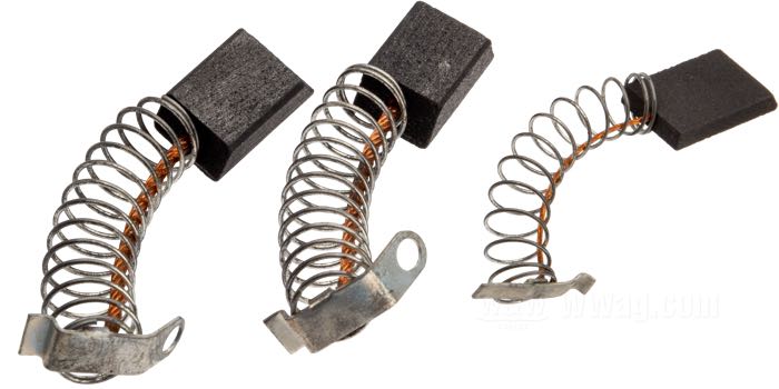 Brush set; for 6 V 3-brush generator; fits OHV-models 1941-52, WL 1932-52, Big Twin SV-models 1937-48; set of 3, with springs; replaces OEM HD 30425-32; gross weight: 20.4 g