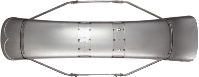 Parafango anteriore »Military« di Samwel Supplies; atto per OHV 1936, Big Twins 1937-1948, WLC 1942-1943, Servi-Car 1941-1957; acciaio, naturale; rimpiazza OEM HD 3702-41; Europa; peso lordo: 3.49 kg