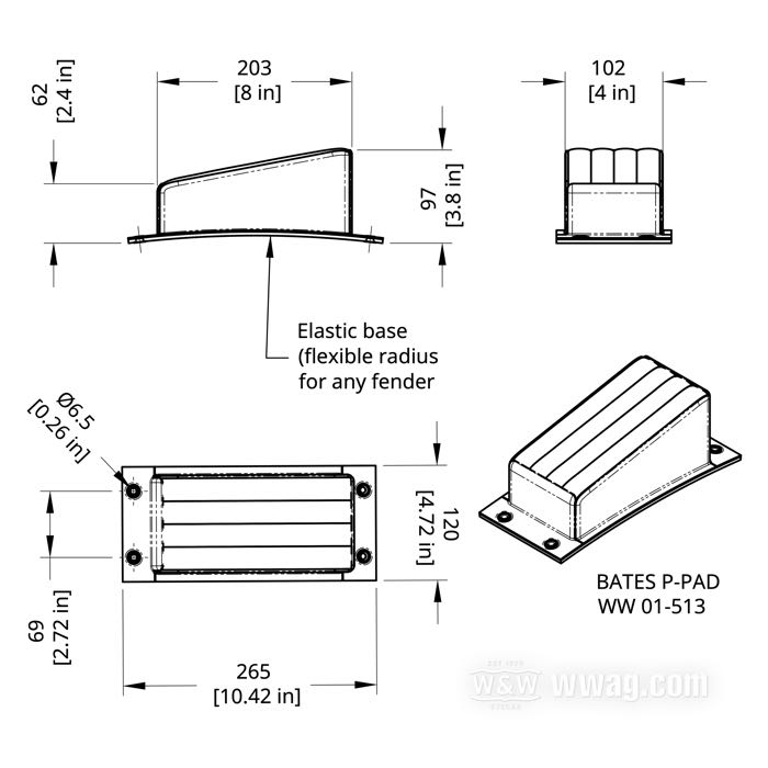 Cuscino passeggero »Tuck & Roll«; large; vacchetta, nero, 4-Rib; lunghezza x larghezza: 265 x 120 mm; U.S.A.; peso lordo: 486.8 g