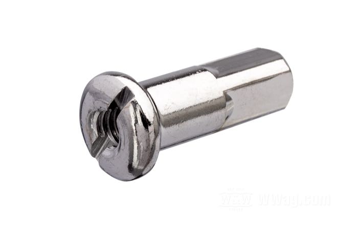 Speichennippel; Standardlänge; Stahl, Stahl, verchromt; Länge: 22 mm; Ø 7.1 mm; Gewinde: 8G-32; Bruttogewicht: 200 g