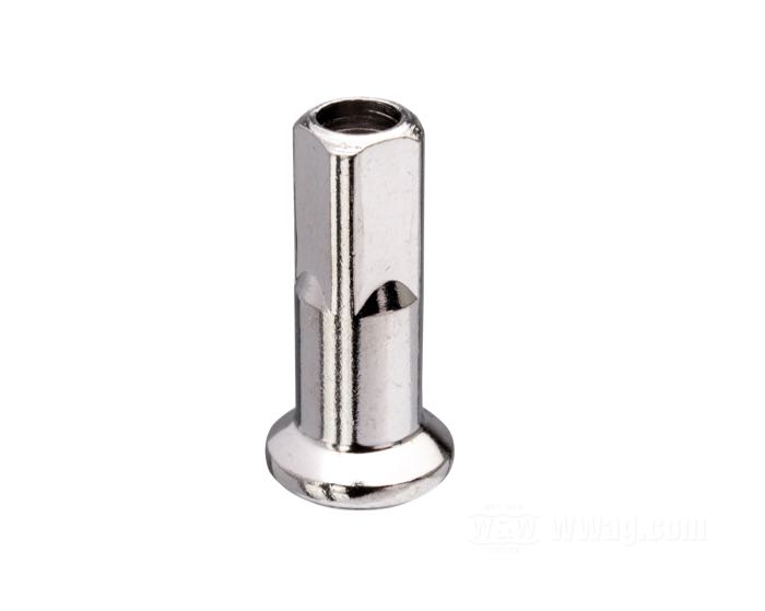 Speichennippel; Standardlänge; Stahl, Stahl, verchromt; Länge: 22 mm; Ø 7.1 mm; Gewinde: 8G-32; Bruttogewicht: 200 g