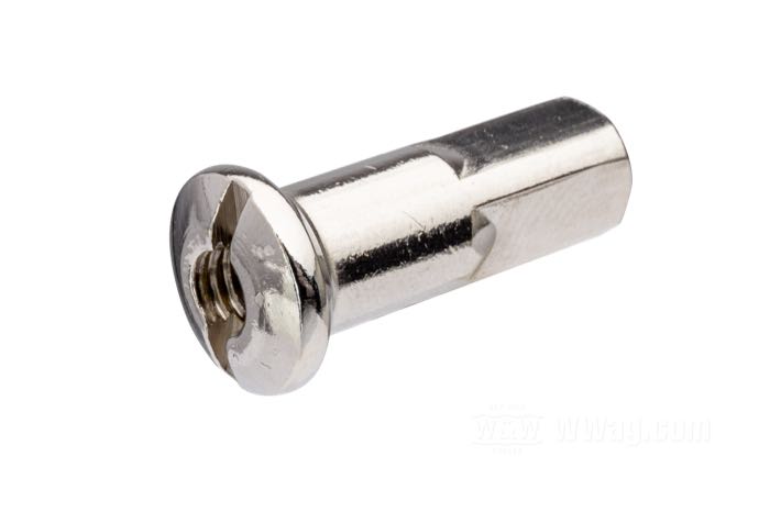 Nipples de rayon; longueur standard; acier, acier inox, poli; longueur: 22 mm; Ø 7.1 mm; filetage: 8G-32; poids brut: 210 g