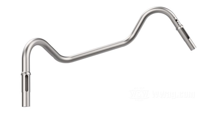 Handlebar »Flanders #11X-HD« by Faber Cycle; for 1935-1948 grip spirals; steel, bare; Ø 1”; thread: 57/64”-24; wire routing: through handlebar; wall thickness: 2 mm; USA; gross weight: 1.3 kg