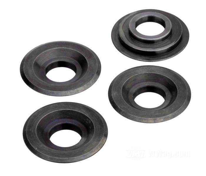 Collari valvole; atto per Pan- e Shovelheads 1948-1979; inferiori; acciaio; rimpiazza OEM HD 18222-48; peso lordo: 120 g