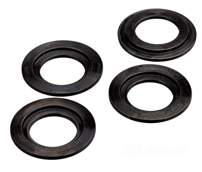 Collari valvole; atto per Knuckleheads 1936-1947; inferiori; acciaio; rimpiazza OEM HD 18222-36 e 18219-38; peso lordo: 70 g