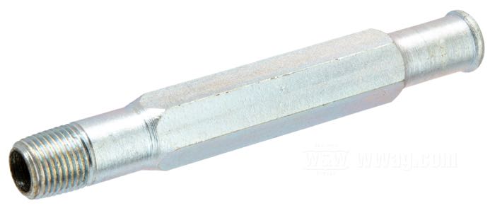 Raccord; pour Durit de retour; pour les durites de DI 3/8”; acier, chromé, droit; filet raccord: 1/8”-27 NPT; remplace OEM HD 63533-65; poids brut: 40 g