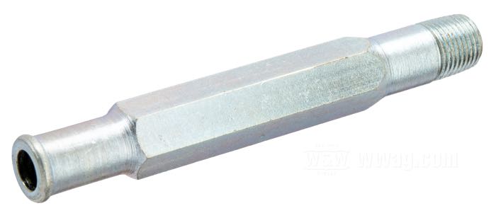 Raccord; pour Durit de retour; pour les durites de DI 3/8”; acier, chromé, droit; filet raccord: 1/8”-27 NPT; remplace OEM HD 63533-65; poids brut: 40 g