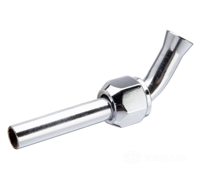 Sleeve nut and pipe; steel, chrome-plated, 45°; thread: 9/16”-24; with adaptor fitting; gross weight: 34 g