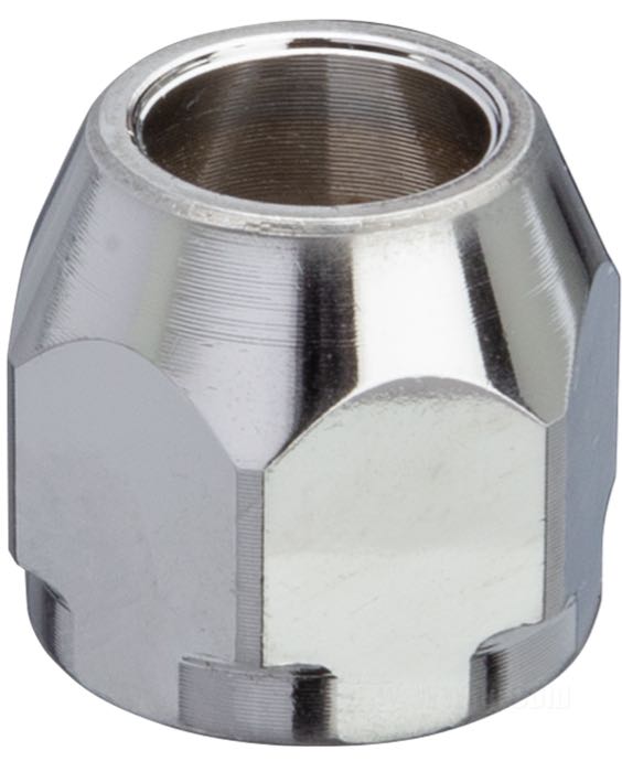 Sleeve nut; steel, chrome-plated; thread: 9/16”-24; gross weight: 10 g
