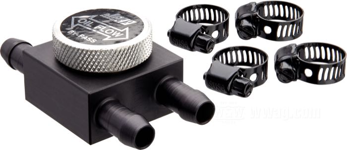 Bypass valve by Jagg; for Oil cooler; manual; aluminum; L x W x D: 76 x 39 x 34 mm; gross weight: 170 g