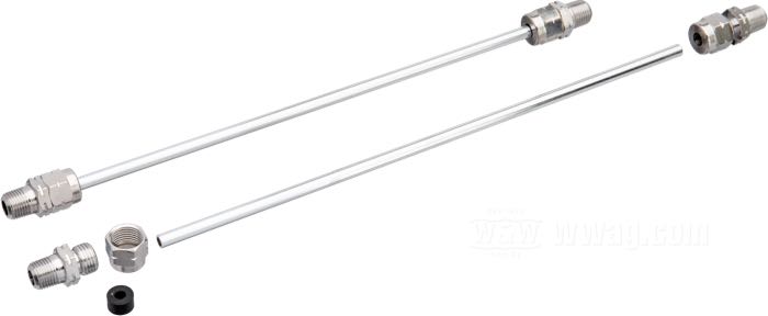 Ölleitung; für Kipphebelgehäuse; passend für Sportster 1957-1985, außer XLCH 1957-1969; Stahl / Messing, verchromt; ersetzt OEM HD 17324-57B; Bruttogewicht: 120 g