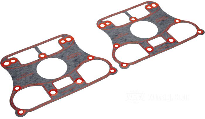 Joint de James Gaskets; pour Cache-culbuteurs / Culasse; adaptable à Big Twin 1984-1998 (Softail →1999), Sportster 1986-2020; papier / silicone; remplace OEM HD 16800-84A, 16778-84 et 16779-84; poids brut: 30 g