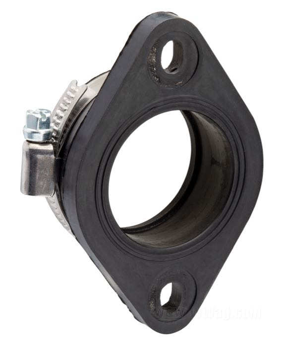 Adapter; for Manifold; for Mikuni HS40; rubber / steel, mounting hole distance: 70-75 mm; length: 27 mm; for Mikuni carburetors; Spigot Ø: 42 mm; with clamp; gross weight: 90 g