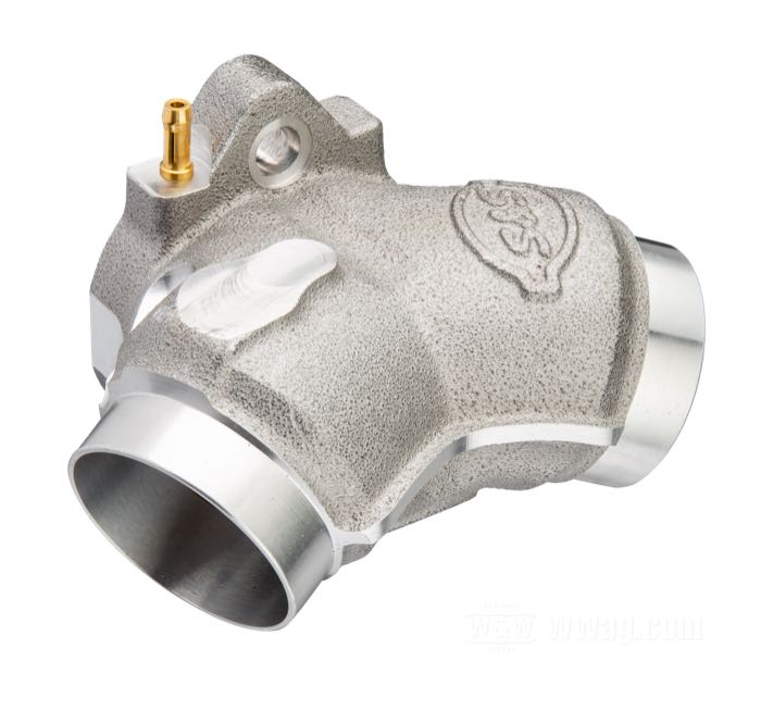 Pipe d'admission de S&S; adaptable à Big Twin Evolution; pour carburateurs S&S Super B/E; poids brut: 260 g
