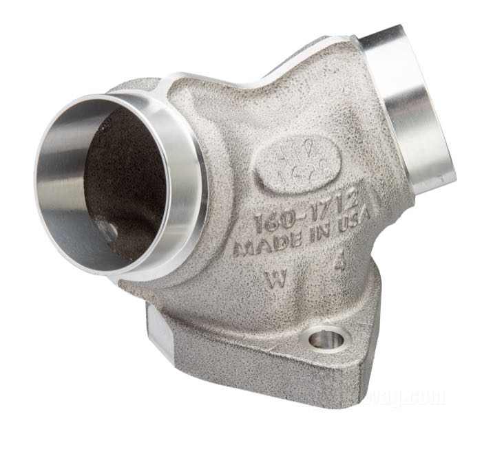 Pipe d'admission de S&S; adaptable à Big Twin Evolution; pour carburateurs S&S Super B/E; poids brut: 260 g