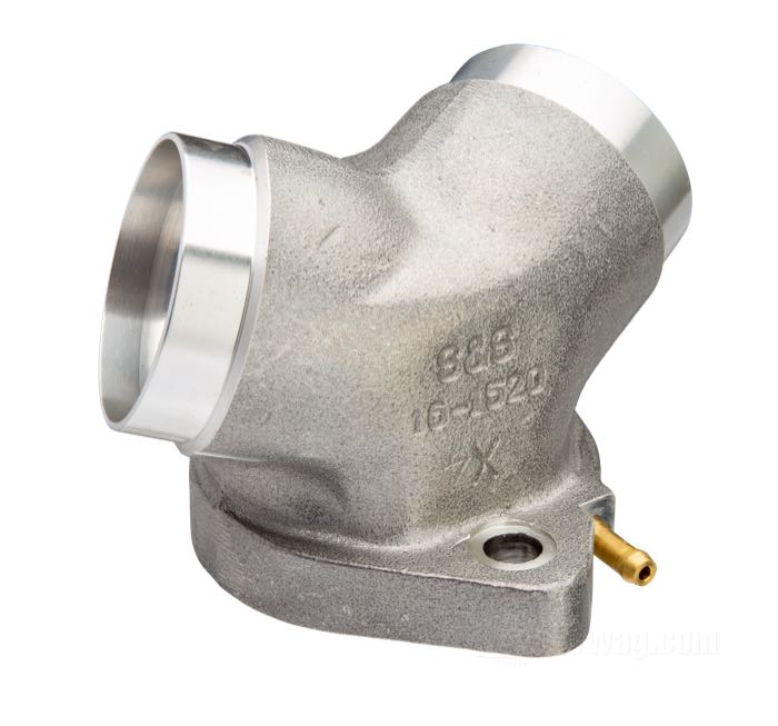 Collettore d'aspirazione di S&S; atto per Sportster 2004-2006; per carburatori S&S Super B/E; peso lordo: 270 g