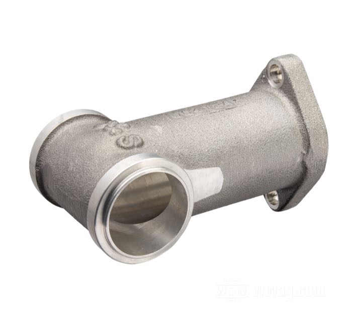 Colector de admisión de S&S; apropiado para Panhead 1955→, Knucklehead y Panhead →1954 transformado a junta O-Ring; largo: 13.7 mm; para carburadores S&S Super B/E; Ø int.: 47.5 mm; peso bruto: 280 g