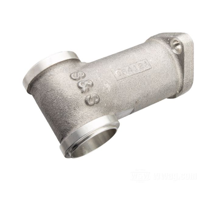 Colector de admisión de S&S; apropiado para Panhead 1955→, Knucklehead y Panhead →1954 transformado a junta O-Ring; largo: 13.7 mm; para carburadores S&S Super B/E; Ø int.: 47.5 mm; peso bruto: 280 g
