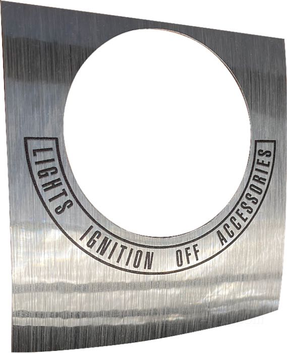 Decal / Sticker; for Dash panel; fits FLH 1979-1995; silver; width x height: 83 x 88 mm; replaces OEM HD 71300-79; USA; gross weight: 4.2 g