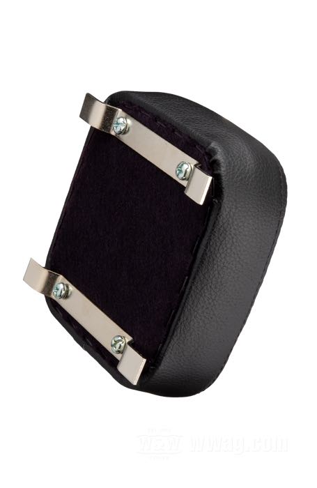 Back Pads; for Sissy Bar; for short uprights; synthetic leather, black; width x height: 150 x 150 mm; USA; gross weight: 440 g