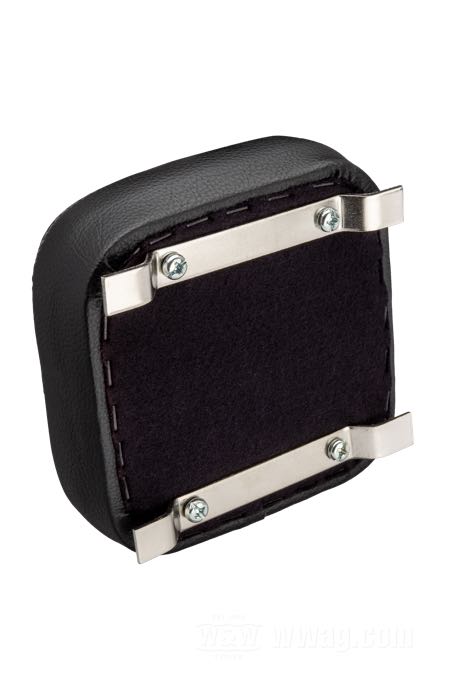 Back Pads; for Sissy Bar; for short uprights; synthetic leather, black; width x height: 150 x 150 mm; USA; gross weight: 440 g