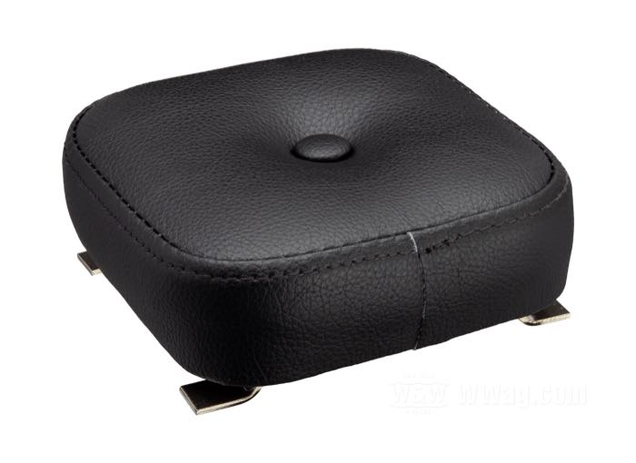 Back Pads; for Sissy Bar; for short uprights; synthetic leather, black; width x height: 150 x 150 mm; USA; gross weight: 440 g