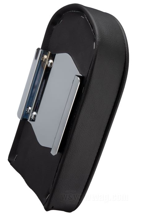 Back Pads by Khrome Werks; for Lowboy sissy bars; synthetic leather, black, buttons; W x H x D: 14 x 25 x 5 cm; gross weight: 630 g