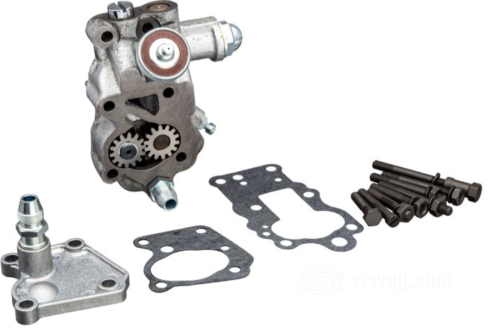 Ölpumpe; passend für OHV Big Twin 1950-1967; Gusseisen; ersetzt OEM HD 26201-48D; Bruttogewicht: 1.6 kg
