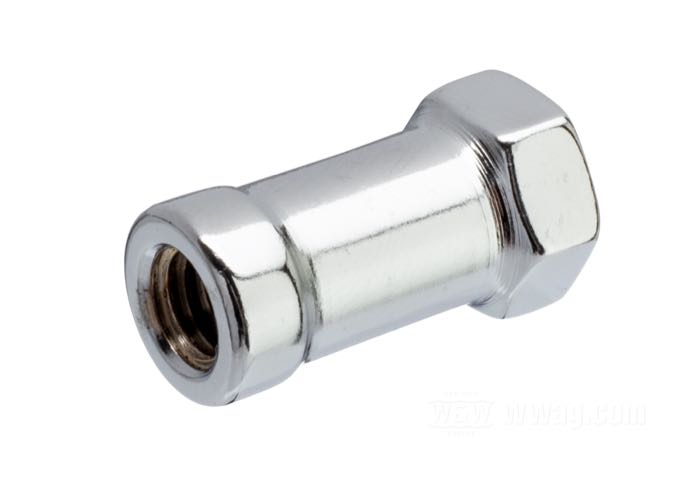 Tuerca de Colony; para Bomba de aceite; apropiado para Big Twin OHV 1936-1967, Sidevalve 1941→; acero, cromado, larga; hexagonal; rosca: 1/4”-24; reemplaza OEM HD 591-41 y 24831-41; EE. UU.; peso bruto: 20 g
