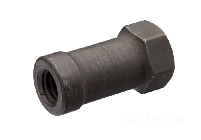 Tuerca de Colony; para Bomba de aceite; apropiado para Big Twin OHV 1936-1967, Sidevalve 1941→; acero, parkerizado, larga; hexagonal; rosca: 1/4”-24; reemplaza OEM HD 591-41 y 24831-41; EE. UU.; peso bruto: 20 g