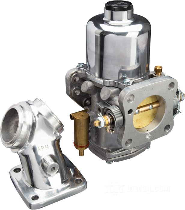 Constant velocity carburetor »SU Eliminator II«; fits Shovelhead 1966-1978; polished; Spigot Ø: 1-3/4 ”; gross weight: 2.88 kg