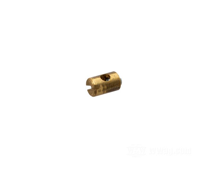 Nippolo a vite di Barnett; ottone; lunghezza: 7.24 mm; Ø 4.7 mm; Ø interno: 2.08 mm; U.S.A.; peso lordo: 1 g