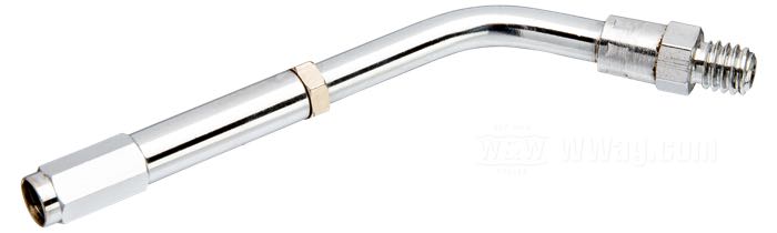 Cable elbow by Barnett; for Throttle cable; steel, chrome-plated, PTFE liner; elbow angle: 130°; top end fitting: 5/16