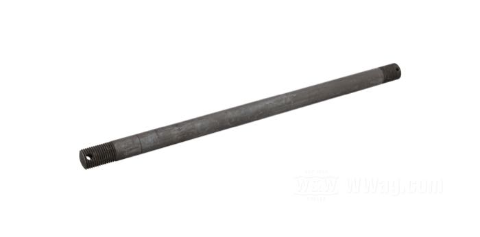 Eje delantero de Competition Distributing; apropiado para modelos 74“ de 1922-1923, todos IOE Twins 1924-1929; acero, parkerizado; largo: 210 mm; Ø 11.1 mm; rosca: 7/16”-24; reemplaza OEM HD 3910-22; EE. UU.; peso bruto: 154 g