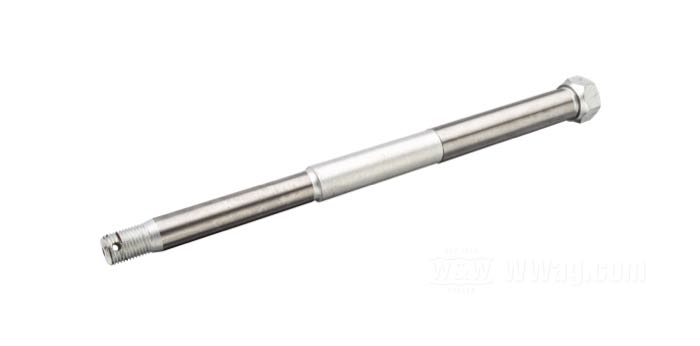 Eje delantero; para horquilla Springer; apropiado para Big Twin/WLC/Servi-Car 1936-1957; acero, CAD (método ZnNi); largo: 260 mm; Ø 17.5 mm; rosca: 1/2”-20; reemplaza OEM HD 43872-36; peso bruto: 440 g