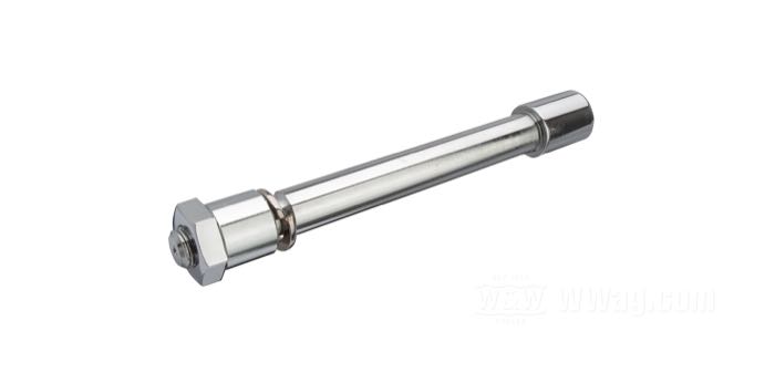 Vorderachse; passend für Sportster 1954-1972, FX 1971-1972; Stahl, verchromt; Länge: 184 mm; Ø 17 mm; Gewinde: 9/16”-18; ersetzt OEM HD 43871-52; Bruttogewicht: 400 g
