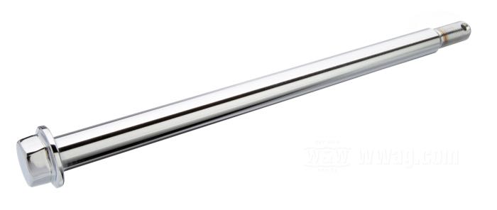 Perno posteriore; atto per FXR 1982→, FLT 1980-1999, FX(S)B 1980-1984, FXWG 1984-1985, Softail 1986-2006; acciaio, cromato; lunghezza: 335 mm; Ø 3/4”; filettatura: 5/8”-18; rimpiazza OEM HD 41580-79, 41110-79 e 41110-79A; peso lordo: 750 g
